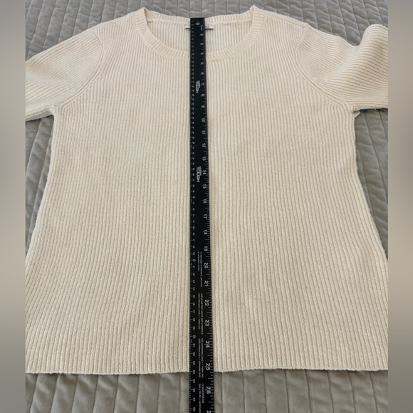 Edited x Hunter McGrady Cream Ribbed Sweater Top Size Large Stretch - NWT - Picture 4 of 6